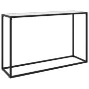 vidaXL Konsollbord hvit 120x35x75 cm herdet glass