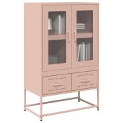 vidaXL Highboard rosa 68x39x111,5 cm stål