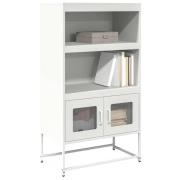 vidaXL Highboard hvit 68x39x123 cm stål