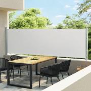 vidaXL Uttrekkbar sidemarkise 140x600 cm kremhvit