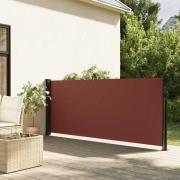 vidaXL Uttrekkbar sidemarkise brun 117x300 cm