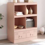 vidaXL Highboard rosa 67x39x95 cm stål