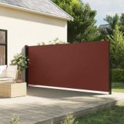 vidaXL Uttrekkbar sidemarkise brun 160x600 cm