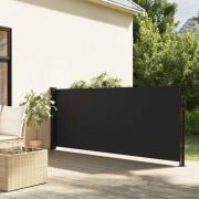 vidaXL Uttrekkbar sidemarkise svart 117x300 cm