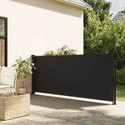 vidaXL Uttrekkbar sidemarkise 140x600 cm svart