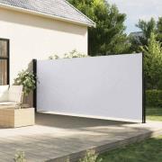 vidaXL Uttrekkbar sidemarkise hvit 160x500 cm