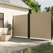 vidaXL Uttrekkbar sidemarkise beige 220x600 cm