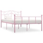 vidaXL Sengeramme rosa metall 160x200 cm