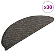 vidaXL Selvklebende trappematter sisal 30 stk 65x21x4 cm antrasitt