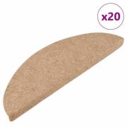 vidaXL Selvklebende trappematter 20 stk beige 56x17x3 cm