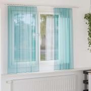 vidaXL Voilegardiner med hemper 2 stk turkis 140x140 cm