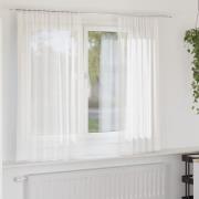 vidaXL Voilegardiner med hemper 2 stk hvit 140x175 cm