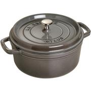 Staub Rund Gryte 24 cm 3,8 liter Grafittgrå