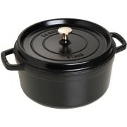 Staub Rund Gryte 26 cm 5,2 liter Svart