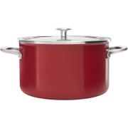 KitchenAid Cookware Collection Gryte med lokk 24 cm, Rød