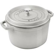 Staub La Cocotte støpejernsgryte 4,8 liter, white truffle