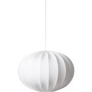 Watt & Veke Taklampe, oval kule, 65 cm, hvit