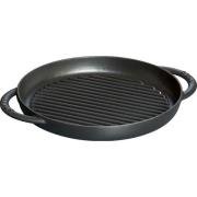 Staub Pure Grill Grillpanne Rund 26 cm, Svart