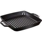 Staub Pure Grill kvadratisk 28 cm svart