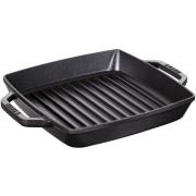 Staub Pure Grill kvadratisk 23 cm svart