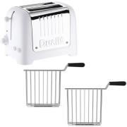 Dualit Lite Brødrister 2 Skiver High Gloss Hvit + Toast-rist