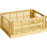 HAY Colour Crate oppbevaringsboks Medium, gylden gul