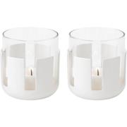 Stelton Luna telysholder, 2 stk, 7 cm, soft white