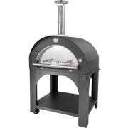 Clementi Pulcinella Vedfyrt Pizzaovn 100x80 cm, Antrasitt