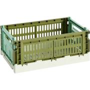 HAY Colour Crate Mix oppbevaringsboks small, olive mint