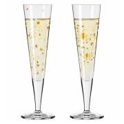 Ritzenhoff Goldnacht Heart champagneglass, 2 stk