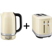 KitchenAid 5KMT2109 Brødrister + 5KEK1701 Vannkoker, almond cream