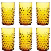 Klimchi - Hobnail glass 20 cl 6 stk amber