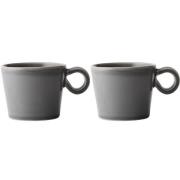 PotteryJo - Daria krus 28 cl 2 stk clean grey