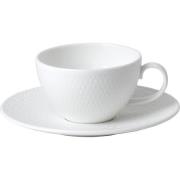 Wedgwood - Gio kaffekopp & asjett 9 cl hvit