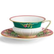 Wedgwood - Wonderlust tekopp & asjett pink lotus