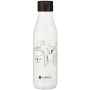 Les Artistes - Bottle Up Design termoflaske 0,5L hvit/svart/rosa