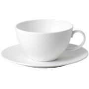 Wedgwood - Gio frokostkopp & asjett 34 cl hvit