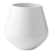 Royal Copenhagen - Hvit Riflet vase 20,5 cm