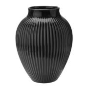 Knabstrup Keramik - Ripple vase 20 cm svart