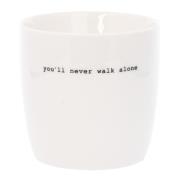 Sögne Home - Krus you`ll never walk alone 30 cl hvit