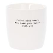 Sögne Home - Krus follow your heart 30 cl hvit