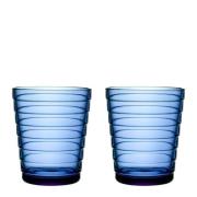 iittala - Aino Aalto glass 22 cl 2 stk ultramarinblå