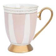 Hilke - Strisce kopp 28 cl rosa/gull