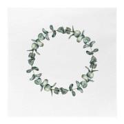 Sögne Home - Servietter 33x33  cm 20 stk eucalyptus krans