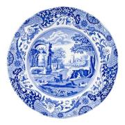 Spode - Blue Italian tallerken flat 27 cm blå/hvit