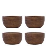 House Doctor - Wood eggeglass 5x3 cm 4 stk akasie