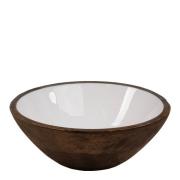 Sögne Home - Bolle mangotre 20,4 cm rustic brown/hvit