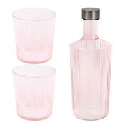 Paveau - Ribbed Elegance gaveeske Pink 3 deler rosa