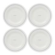 Lexington - Icons desserttallerkener 22 cm 4 stk hvit/blå
