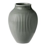 Knabstrup Keramik - Ripple vase 12,5 cm matt celadon green